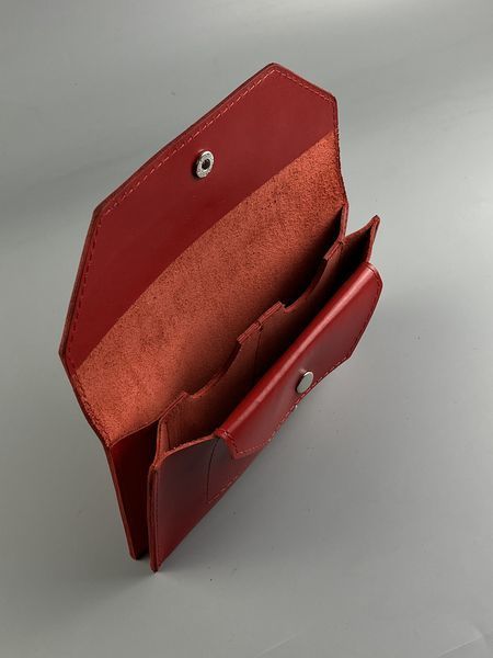 Жіночий шкіряний гаманець Ruby Червоний з натуральної шкіри &mdash; фото виробу від майстерні Shiynik - Магазин шкіряних виробів